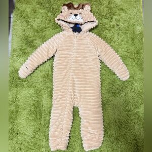 Koala Kids Tan Lion Hooded Footie